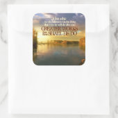 作品素晴らしはヨハネによる福音書第14章12節を行う スクエアシール (バッグ)