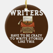 作家おもしろい作家詩人小説書作家 セラミックオーナメント (裏面)