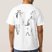 作家およびキャラクターが付いている折られた運命のワイシャツ Tシャツ (裏面)