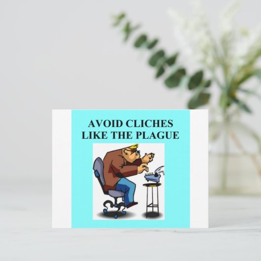 作家および作家のための決まり文句の冗談 ポストカード (スタンド正面)