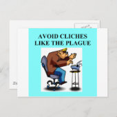 作家および作家のための決まり文句の冗談 ポストカード (正面/裏面)