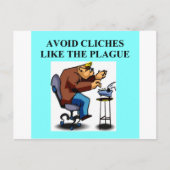 作家および作家のための決まり文句の冗談 ポストカード (正面)