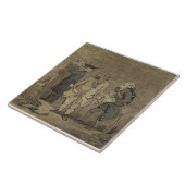作家および彼の出版業者1784年(灰色の洗浄 タイル (側面)