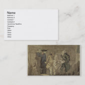 作家および彼の出版業者1784年(灰色の洗浄 名刺 (正面/裏面)