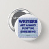 作家が何かを描いている! 缶バッジ (正面&裏面)