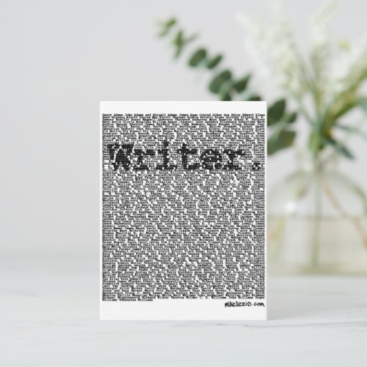 「作家だ」 ポストカード (スタンド正面)