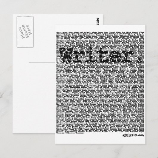 「作家だ」 ポストカード (正面/裏面)