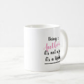 作家であるIt's A JobライフスタイルPink文字 コーヒーマグカップ (正面右)