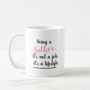作家であるIt's A JobライフスタイルPink文字 コーヒーマグカップ