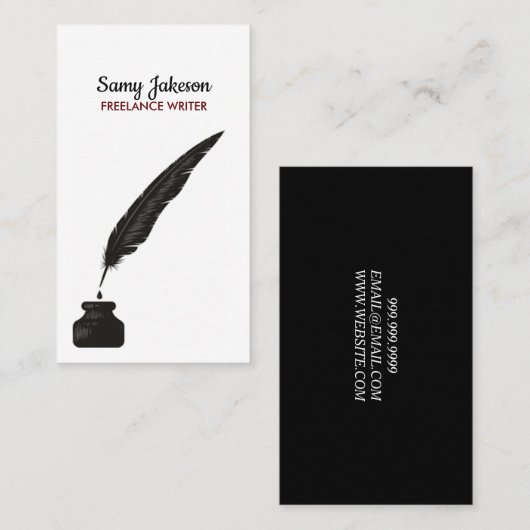 作家とライターの名刺 名刺 (正面/裏面)