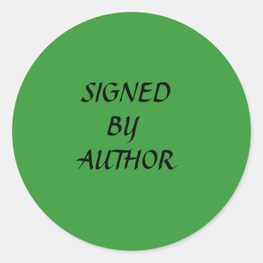 、作家に署名される ラウンドシール (正面)