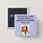 作家のためのおもしろいな規則 缶バッジ (正面&裏面)