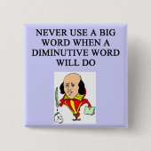 作家のためのおもしろいな規則 缶バッジ (正面)