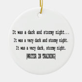 作家のためのクリスマスのオーナメント セラミックオーナメント (正面)