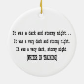 作家のためのクリスマスのオーナメント セラミックオーナメント (裏面)