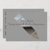 作家のためのパーソナライズな誕生会 招待状 (正面/裏面)