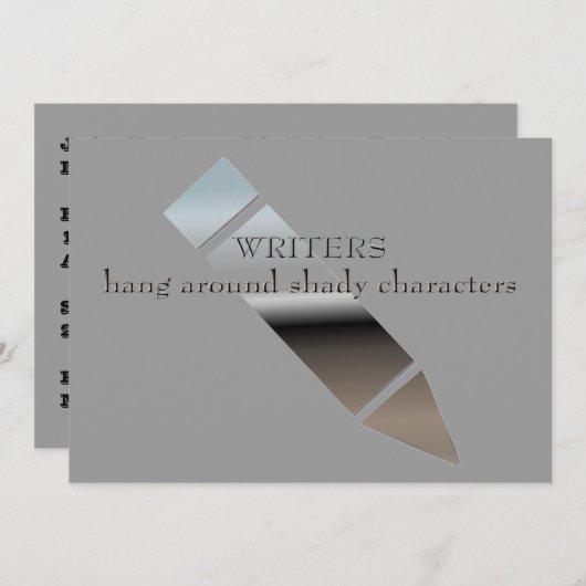 作家のためのパーソナライズな誕生会 招待状 (正面/裏面)