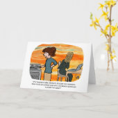 作家のための叫びの挨拶状 カード (黄色い花)