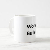 作家のための"世界建築者"のマグ コーヒーマグカップ (正面左)