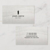 作家のエレガントな流れる背景のプロフェッショナル 名刺 (正面/裏面)
