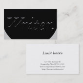 作家のエンボス 名刺 (正面/裏面)