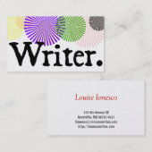 作家のカラー・バースト 名刺 (正面/裏面)