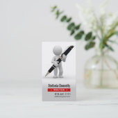 作家のジャーナリストのボールペンの名刺 名刺 (スタンド正面)