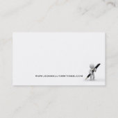 作家のジャーナリストのボールペンの名刺 名刺 (裏面)