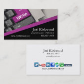 作家のジャーナリストの作家レポーターの小説家 名刺 (正面/裏面)