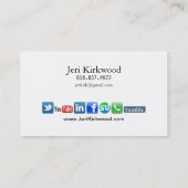 作家のジャーナリストの作家レポーターの小説家 名刺 (裏面)