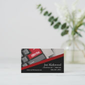 作家のジャーナリストの作家レポーターの小説家 名刺 (スタンド正面)