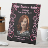 作家のスクロールハート 台座サイン (インサイチュ)