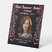 作家のスクロールハート 台座サイン (正面)