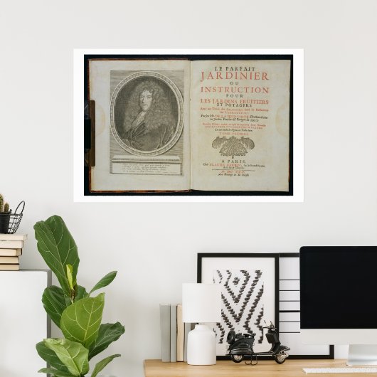 作家のタイトルページとポートレートの前面 ポスター (ホームオフィス)