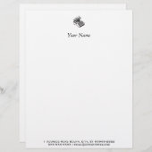 作家のタイプの執筆機械-タイプライター レターヘッド (正面/裏面)