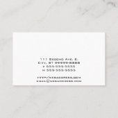 作家のタイプの執筆機械-タイプライター 名刺 (裏面)