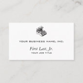 作家のタイプの執筆機械-タイプライター 名刺 (正面)