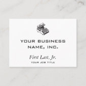 作家のタイプの執筆機械-タイプライター 名刺 (正面)