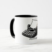 作家のタイプライターのマグ マグカップ (正面左)