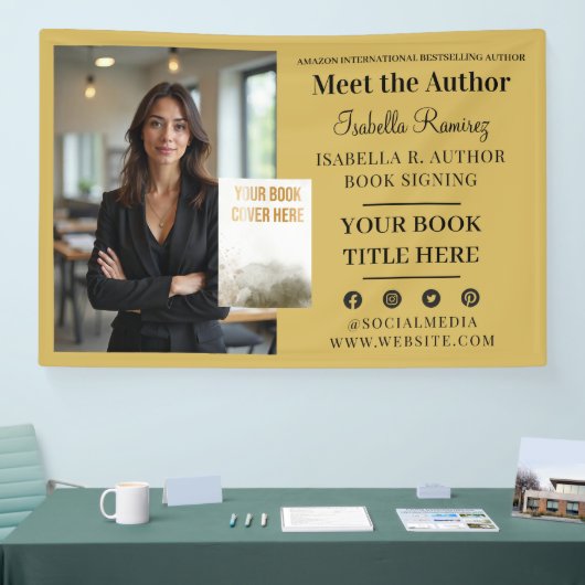 作家のブックの署名と起動イベントプロモーション 横断幕 (トレードショー)