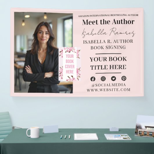 作家のブックの署名と起動イベントプロモーション 横断幕 (トレードショー)