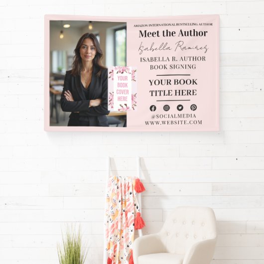 作家のブックの署名と起動イベントプロモーション 横断幕 (インサイチュ)