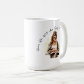 作家のミューズ・マグ：彼女の作品の女性深い コーヒーマグカップ (正面右)