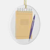 作家のメモ帳 セラミックオーナメント (右)