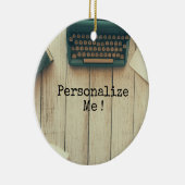 作家のライティングデスクのレトロのタイプライター セラミックオーナメント (右)