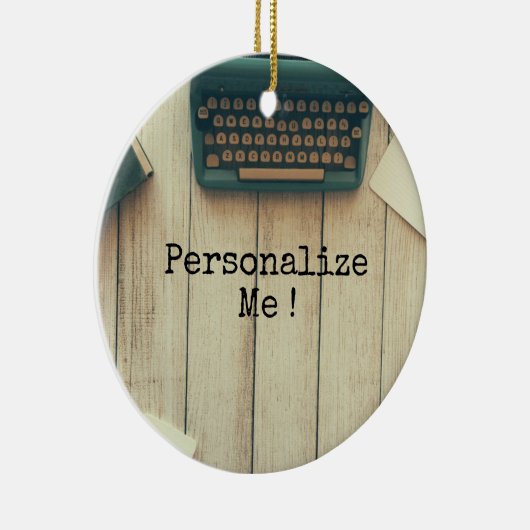 作家のライティングデスクのレトロのタイプライター セラミックオーナメント (右)