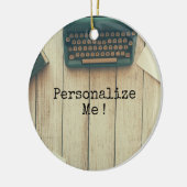 作家のライティングデスクのレトロのタイプライター セラミックオーナメント (左)