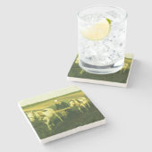 作家のレフNikolaevich Tolstoy ストーンコースター (横)