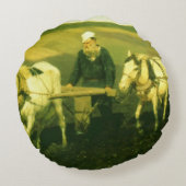 作家のレフNikolaevich Tolstoy ラウンドクッション (裏面)