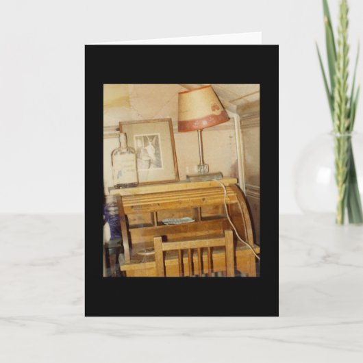 作家のロール上の机 カード (正面)